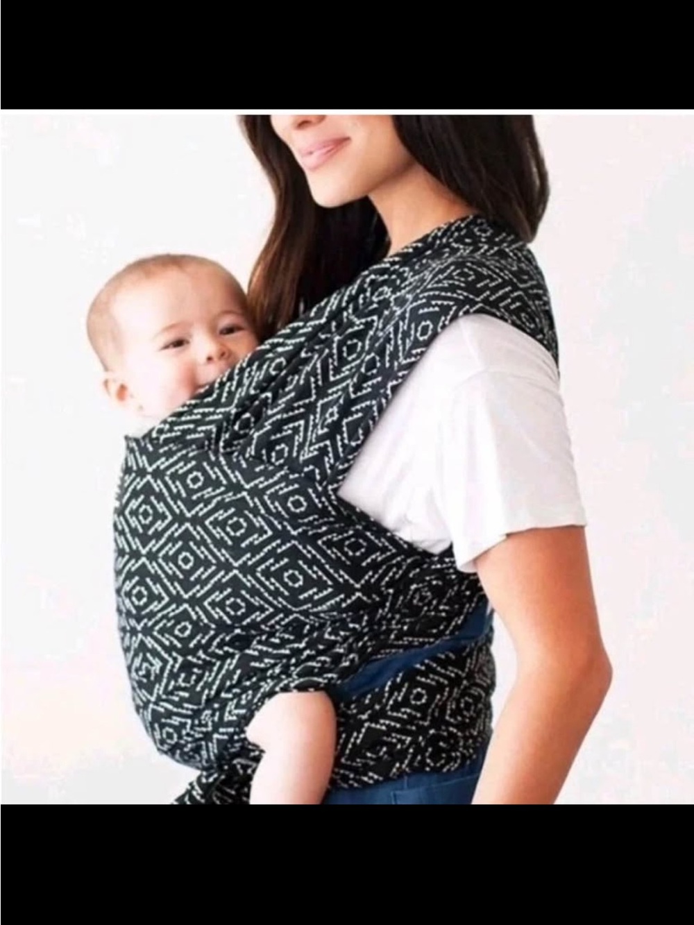 MOBY wrap x Petunia Picklebottom Black Terrazo stretchy wrap